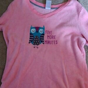 Secret Treasures Pink and Blue Owl Graphic Tee
